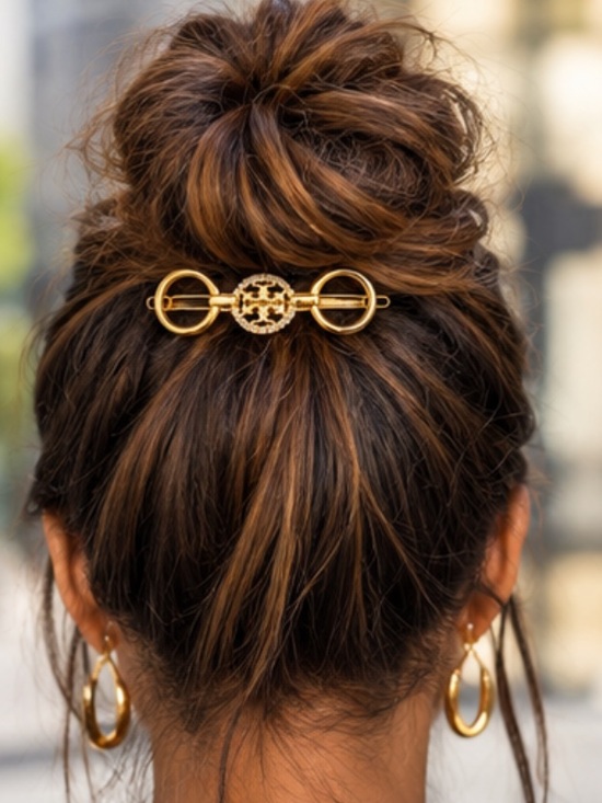 Tory Burch Accessories - Tory Burch Gold-Tone Crystal Logo